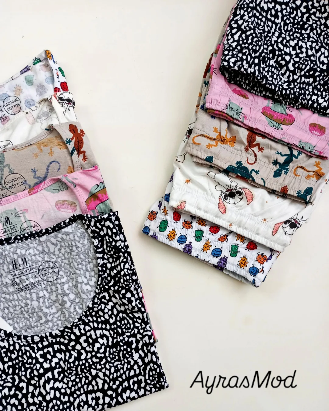 تاپ و شلوارک نخ پنبه H&M